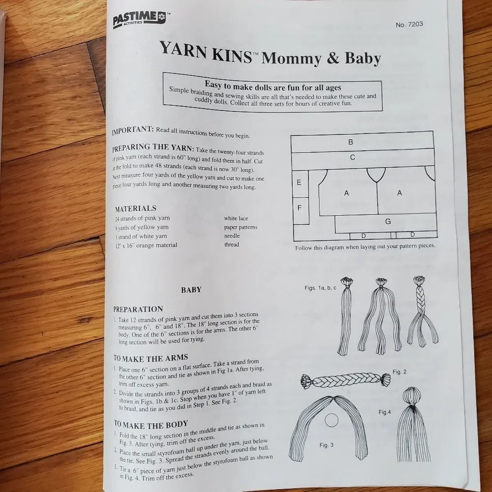 Yarnkins A yarn & sewing craft Mommy‎ & Baby Easy to make dolls vintage
